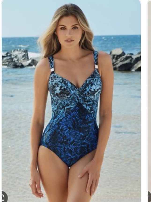 Nwt Miraclesuite Boa Blues Peregrina Underwire One Piece Swimsuit